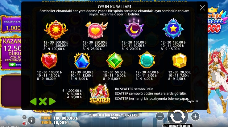 MersoBahis Starlight Princess 1000